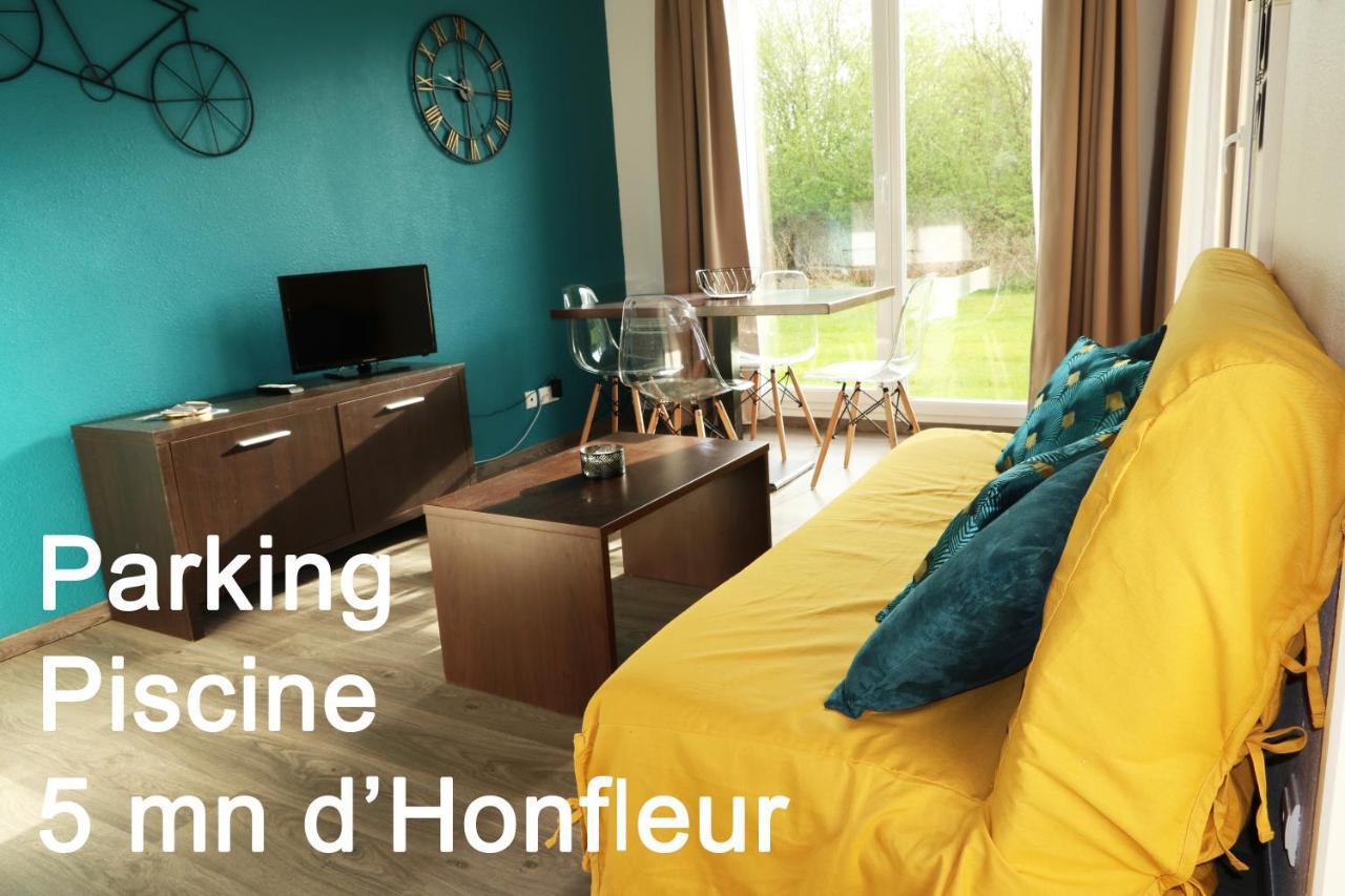 Équemauville Charmant 2 Pieces Proche D Honfleur, Piscine En Saison, Parking Gratuit, Wifi מראה חיצוני תמונה